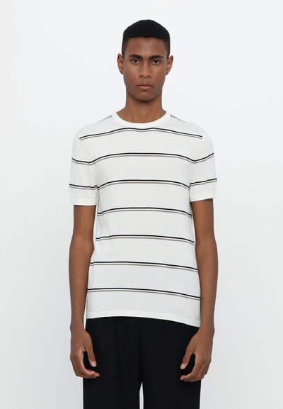 Ron Dorff STRIPED - Тениска с щампа - off white