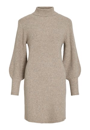 VILA VIELLIE - Stickad klänning - natural melange