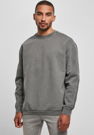 Urban Classics HEAVY TERRY GARMENT DYE CREW - Sweatshirt - darkshadow