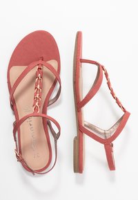 Tamaris T-bar sandals - pale ruby