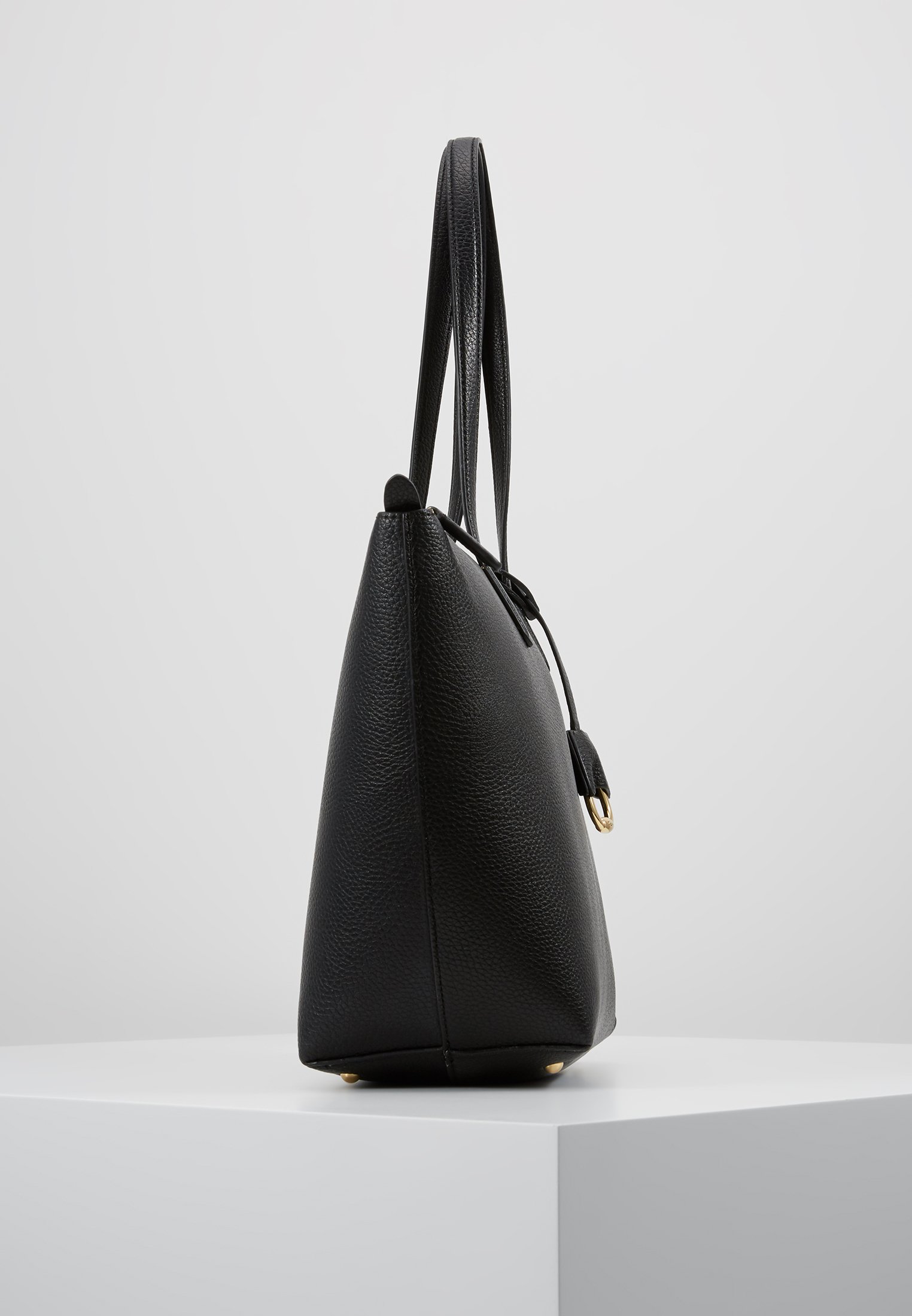 Lauren Ralph Lauren FAUX-LEATHER SMALL TOTE - Bolso de mano - black/negro -  Zalando.es