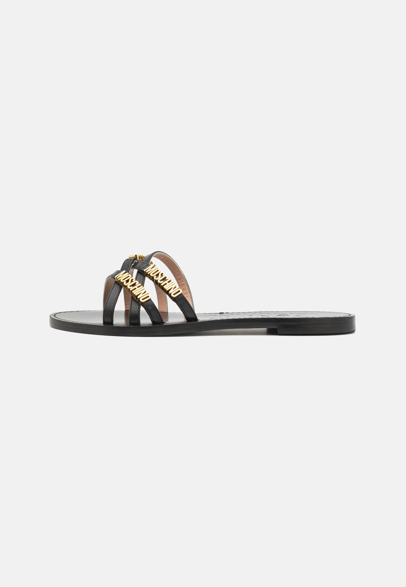 Mules Lettering MOSCHINO MINI LETTERING SLIDE - Mules - nero/black - Zalando.co.uk