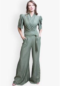 HotSquash - STRIPE WIDE LEG - Jumpsuit - khaki Thumbnail Image 1