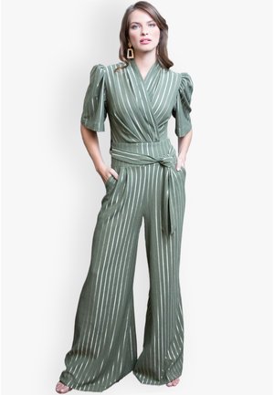 STRIPE WIDE LEG - Kombinezons - khaki