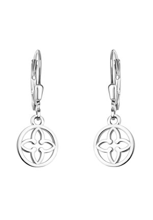 FLOWER CIRCLE - Øreringe - silver coloured