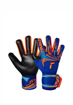ATTRAKT DUO - Goalkeeping gloves - sharp blu shock/orng/blck