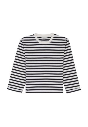STRIPES EMB SKULL - T-shirt à manches longues - black