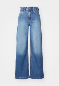 CURVY HIGH RISE STRIDE SUTTON - Platėjantys džinsai - dark indigo