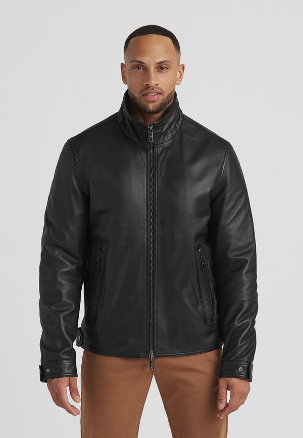 MSNAGANO - Lederjacke - schwarz