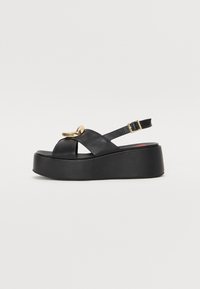 LOVE - Sandalen met sleehak - black