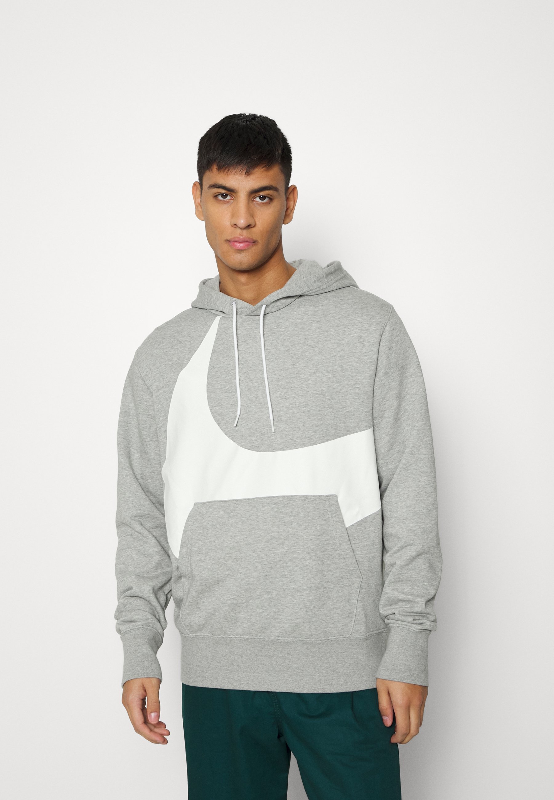 Nike Sportswear Jersey con capucha - grey heather/gris oscuro jaspeado -  Zalando.es