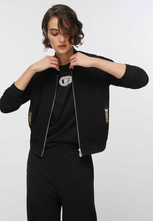 WITH ZIP AND CHAIN DETAILS - Giubbotto Bomber - black
