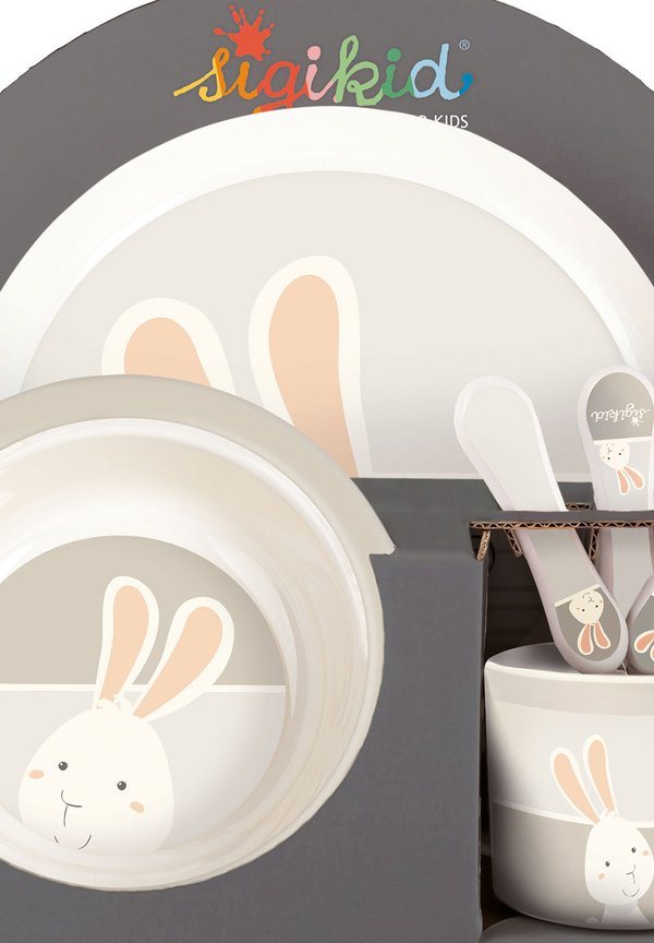 SET HASE 6 TLG R PET – Kinder Geschirrset – beige