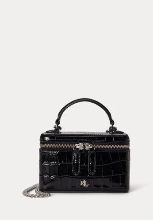 Lauren Ralph Lauren, CROC-EMBOSSED SMALL HALLEE CROSSBODY BAG - Дамска чанта - black