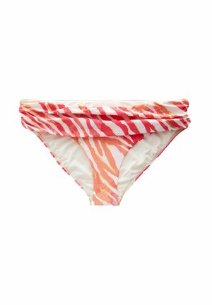 TWIST FRONT ROLL TOP - Bikinio apatinė dalis - pink foil zebra print