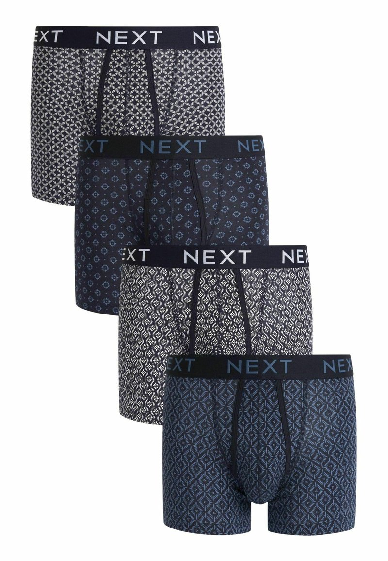 Next 4 PACK - Trunks - dark blue geo pattern