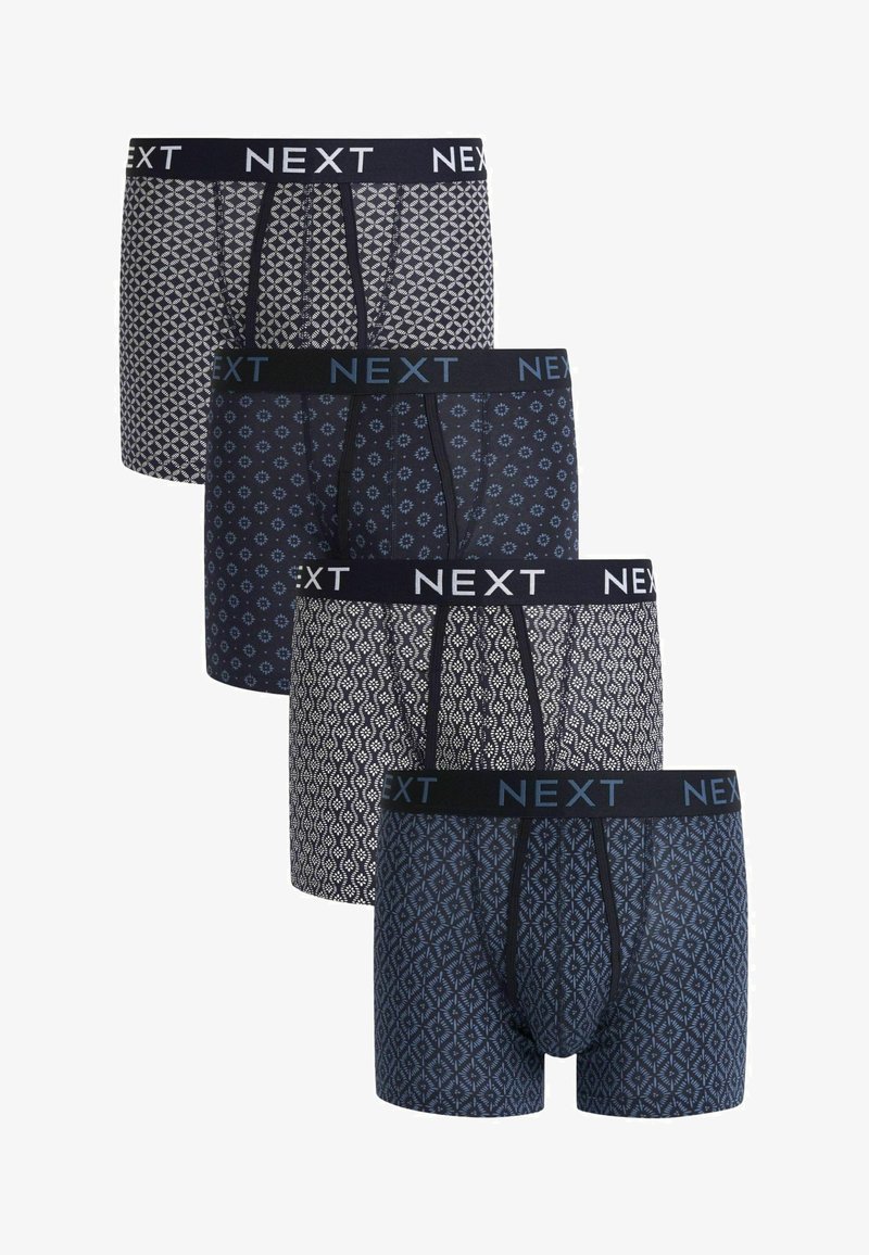 Next 4 PACK - Boxer brief - dark blue geo pattern