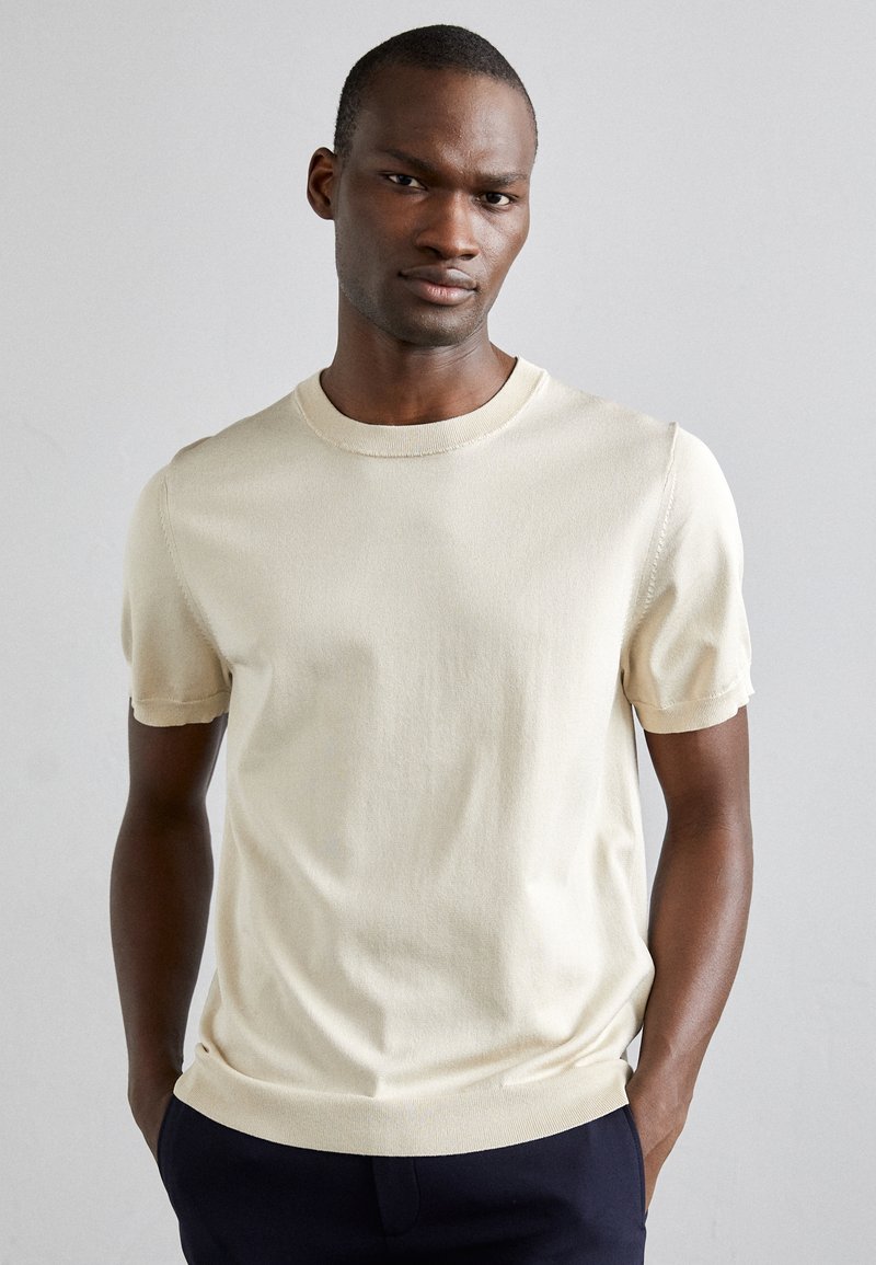 sandro PABLO TEE - Tricou basic - sable clair