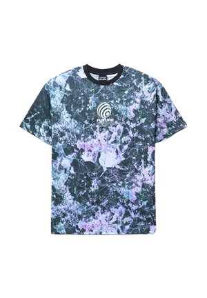 CON MARMORIZZATA - T-shirt con stampa - nero