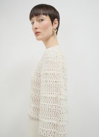 Calliope GIROCOLLO PERLE - Strickpullover - bianco latte
