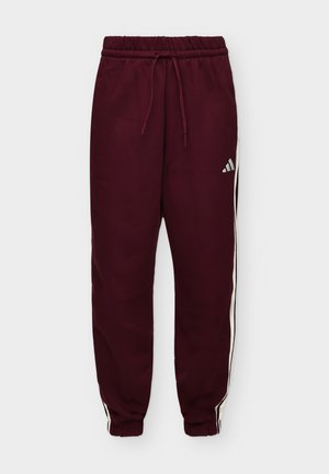adidas Sportswear, ESSENTIALS 3 STRIPES CUFFED PANTS - Долнище на анцуг - maroon/white