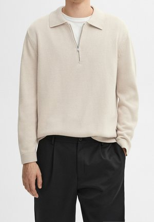 Strickpullover - mottled beige