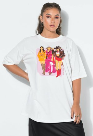 Studio Untold, T-SHIRT, OVERSIZE SHAPE, LADY-PRINT - T-shirt print - off-white