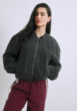 PETITE FIT -ZIP THROUGH  - Jeansjacke - black