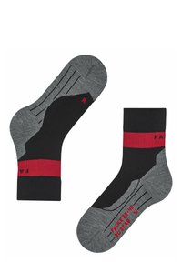FALKE RU COMPRESSION STABILIZING RUNNING LIGHT CUSHIONING - Calze sportive - black