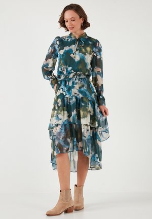 LELA REGULAR FIT - Cocktailjurk - khaki blue