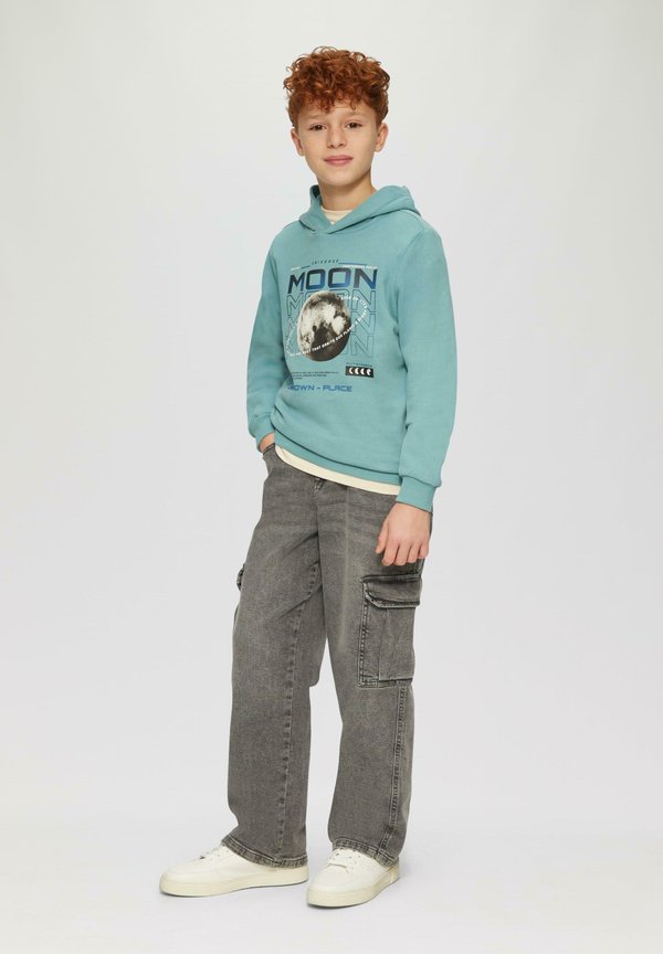 IMPRIMÉ - Kapuzenpullover - türkisblau