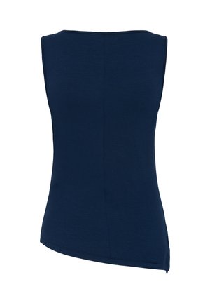 Cream, CRARMINA SLEEVELESS BOATNECK TOP - Top - navy blazer