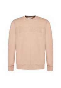 ROUND NECK LOGO - Mikina - sand