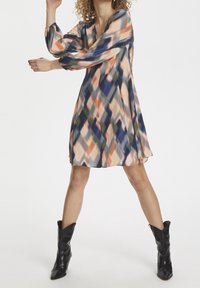 Denim Hunter Day dress - coral