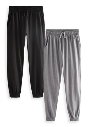 2-PACK CUFFED PYJAMA BOTTOMS REGULAR FIT - Pyjamasbyxor - black grey