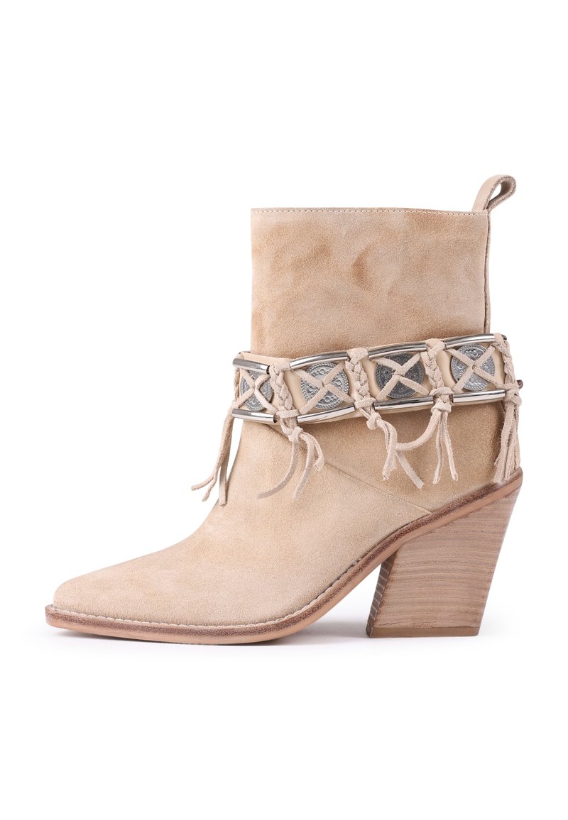 Bronx NEW KOLE - Botine cowboy/biker - oatmilk
