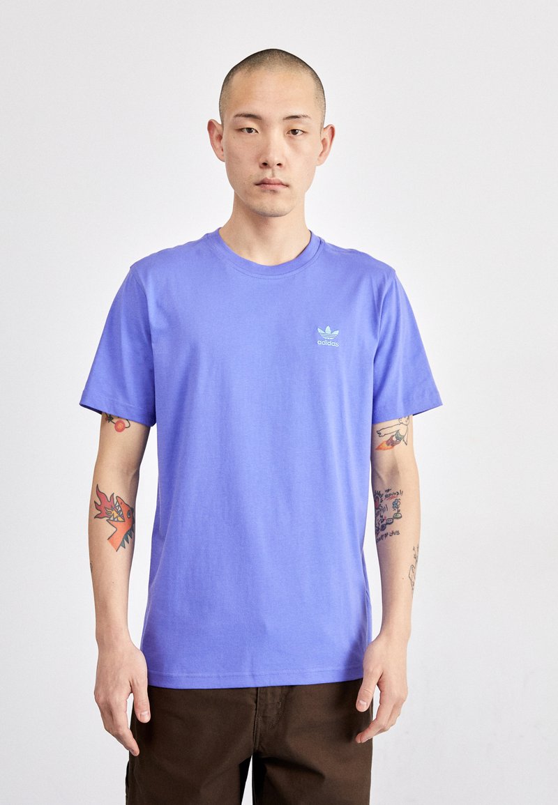 adidas Originals TREFOIL ESSENTIALS - Camiseta estampada - semi blue