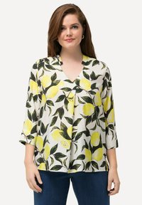 Ulla Popken LEMON PRINT 3/4 SLEEVE - Camicetta - snow white