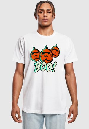 STAR WARS - STORM TROOPER HALLOWEEN PUMPKINS - Print T-shirt - white