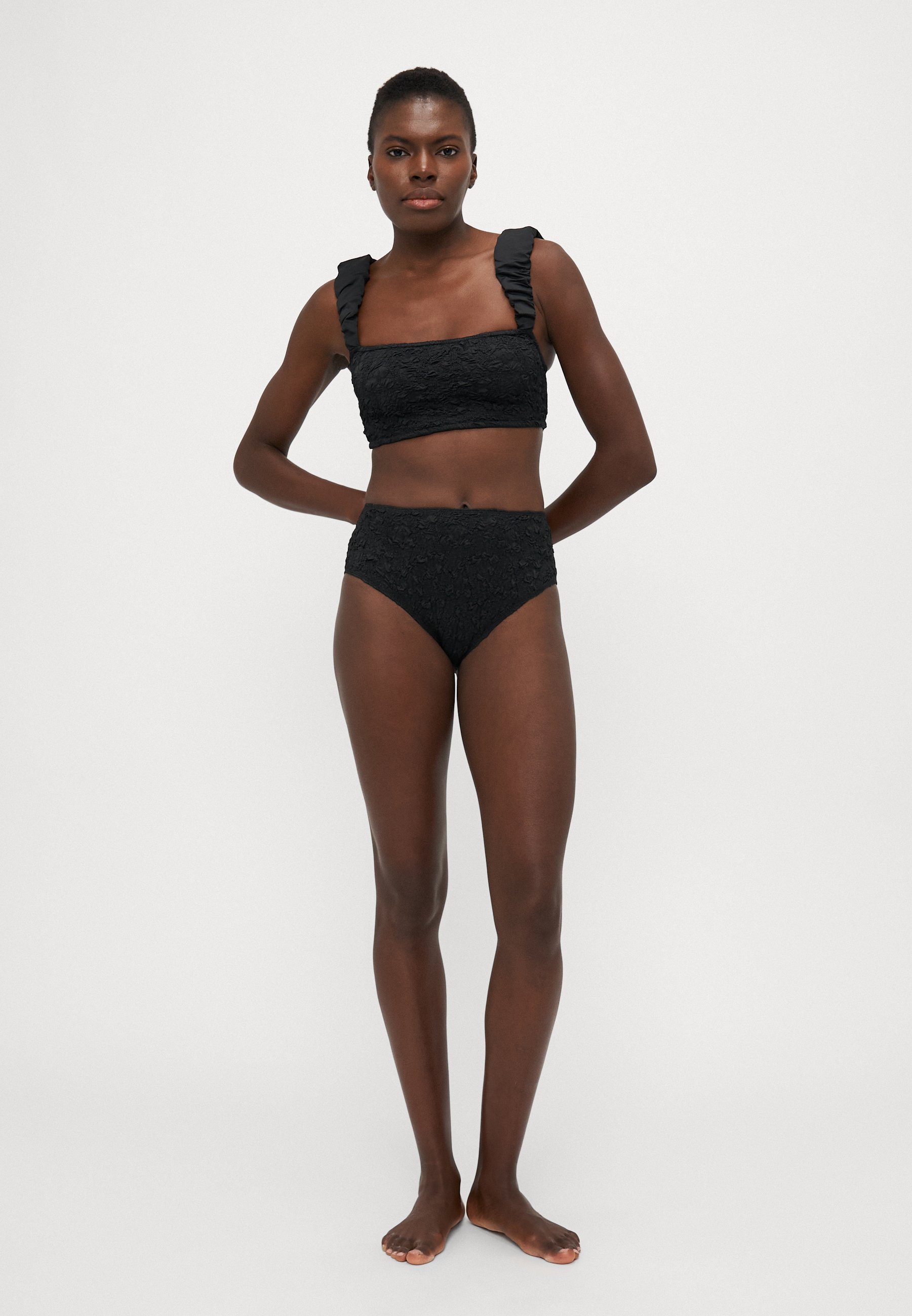 Sea SLONE SOLID SMOCKED - Bikini-Top - black/schwarz - Zalando
