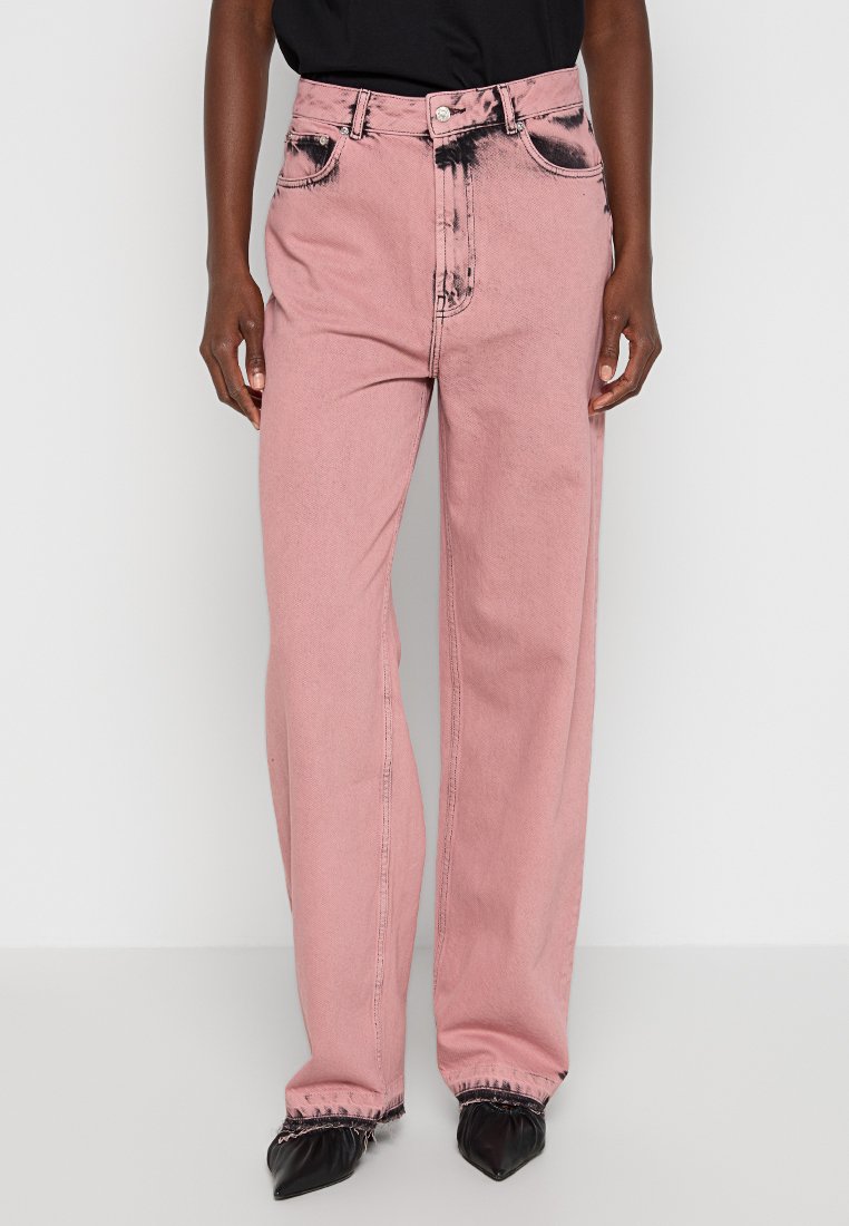 MOSCHINO JEANS Wijde jeans donkerroze