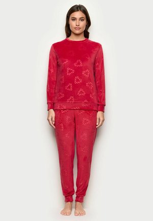 CANDY CANE CLUB - SET - Nattplagg set - ruby with print