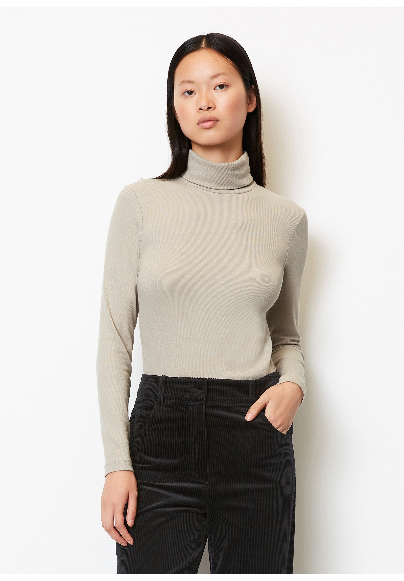 Herren Rollkragenpullover Slim Fit - Elegantes Langarmshirt