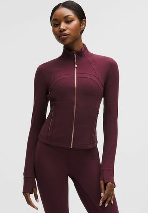 DEFINE CROPPED NULU™ - Sweat zippé - burgundy bay/rose gold rose gold
