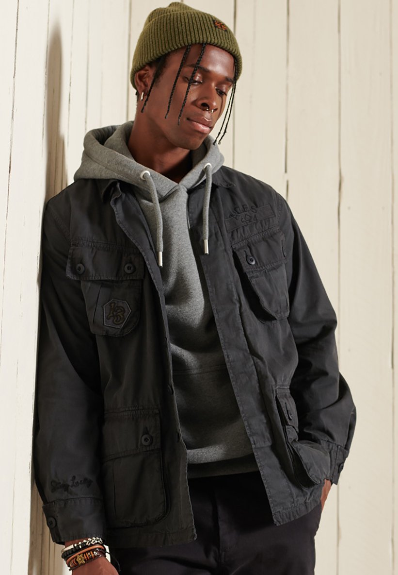 jet black denim jacket