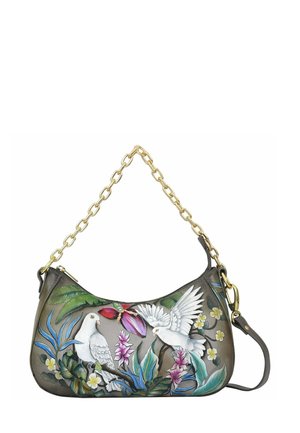 RUCHED EAST WEST HOBO WITH CHAIN - Handtasche - wings of peace