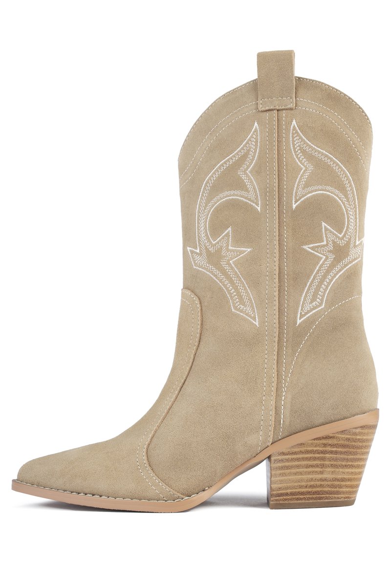 L37 Cowboy-/Bikerlaarsjes beige