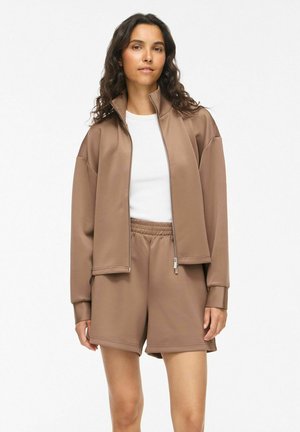 VILA CARDIGAN VILOANA ZIPPER - Sweat zippé - brown lentil