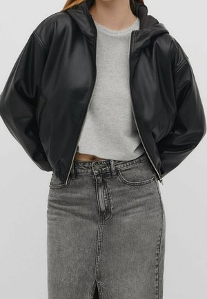 Kunstlederjacke - black