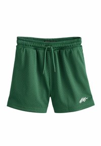 Gröna meshshorts med elastisk midja och dragsko. Innehåller en liten vit logotyp på nedre högra sidan. Lätt och ventilerande design.